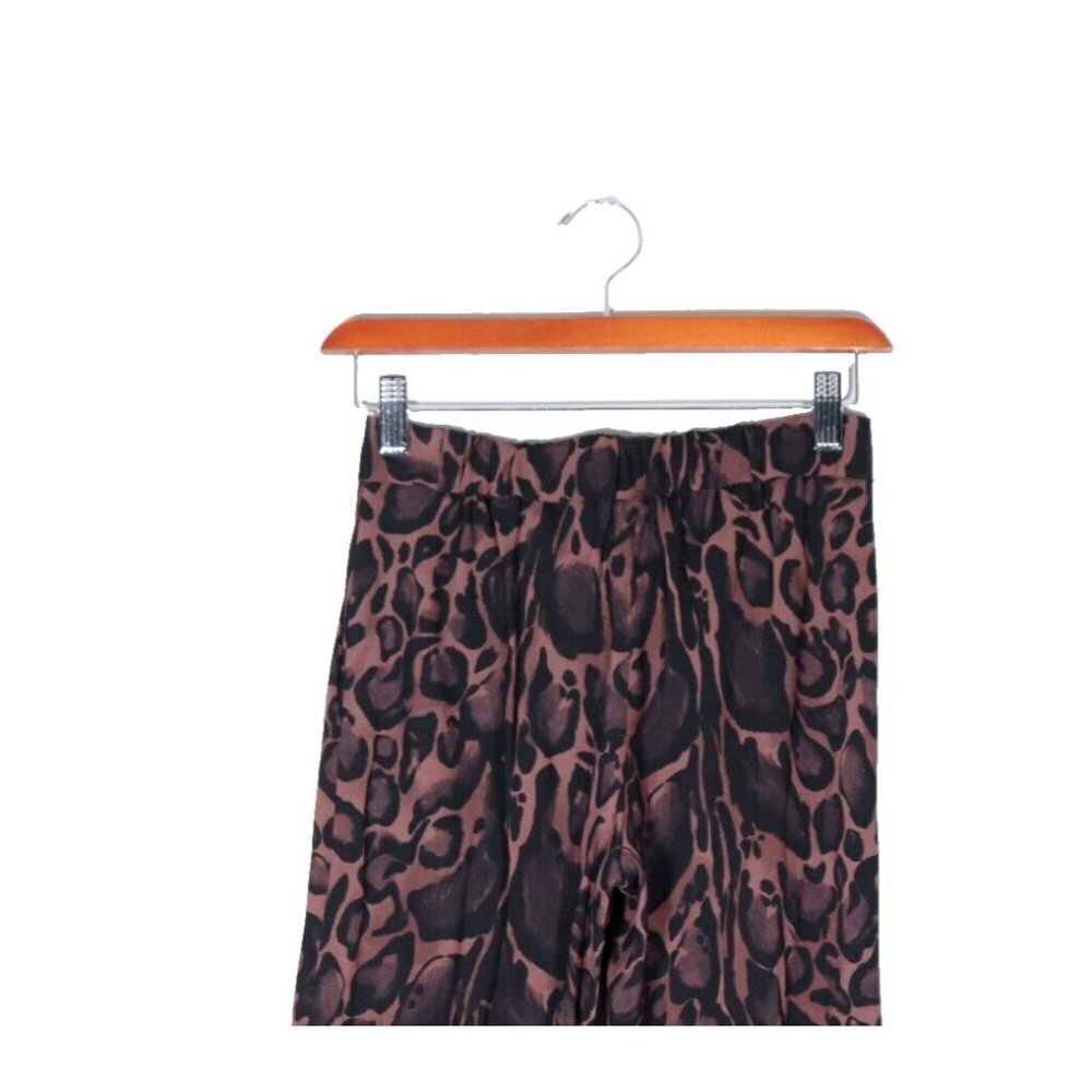 Babaton Women's Size 00 Brown Black Leopard Conan Pant Mid-Rise Tapered trousers - Picture 9 of 10
